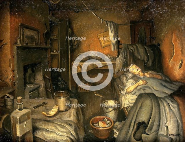 A patient at home, (1953?). Creator: Dorothy Mary Barber.