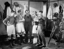 A pause for instruction from film producer Anthony Asquith, Twickenham, London, c1932