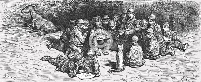 'A Penny Sweepstake', 1872.  Creator: Gustave Doré.