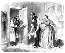 "A Pearl among Women": "Where is Miss Sillery?" inquired Mr. Lawrence - drawn by L. Huard, 1861. Creator: Unknown