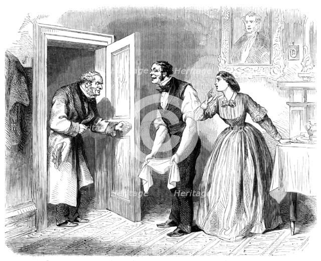 "A Pearl among Women": "Where is Miss Sillery?" inquired Mr. Lawrence - drawn by L. Huard, 1861. Creator: Unknown.