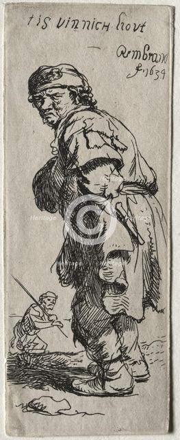 A Peasant Calling Out: "it's very cold", 1634. Creator: Rembrandt van Rijn (Dutch, 1606-1669).