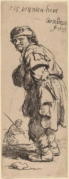 A Peasant Calling Out: "tis vinnich kout" (It's biting cold), 1634. Creator: Rembrandt Harmensz van Rijn
