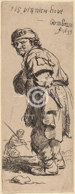 A Peasant Calling Out: "tis vinnich kout" (It's biting cold), 1634. Creator: Rembrandt Harmensz van Rijn.