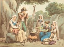 A Peasant Family Cooking over a Campfire. Creator: Bartolomeo Pinelli