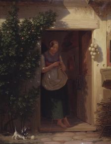 A peasant girl, 1854. Creator: Anton Laurids Johannes Dorph