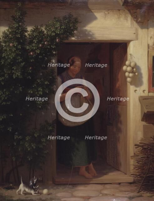 A peasant girl, 1854. Creator: Anton Laurids Johannes Dorph.