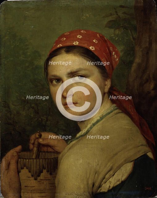 A Peasant Girl, c. 1824. Artist: Venetsianov, Alexei Gavrilovich (1780-1847)