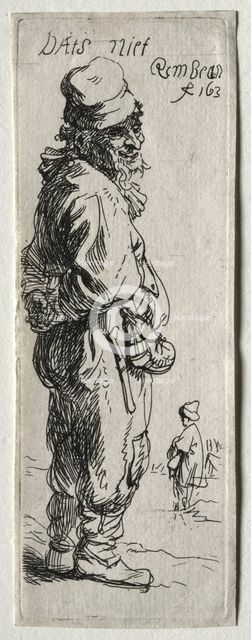 A Peasant Replying: "that's nothing", probably 1634. Creator: Rembrandt van Rijn (Dutch, 1606-1669).