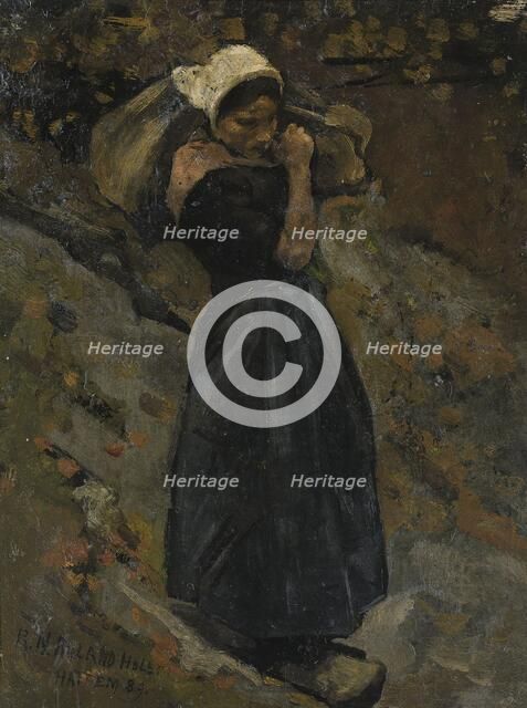 A Peasant Woman carrying a Sack, 1889. Creator: Richard Roland Holst.