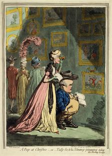 A Peep at Christies 1796. Artist: James Gillray