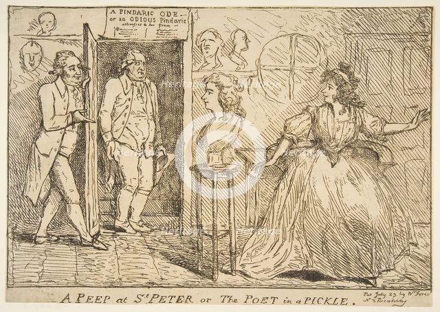 A Peep at St. Peter or The Poet in a Pickle, July 23, 1789. Creator: Unknown.
