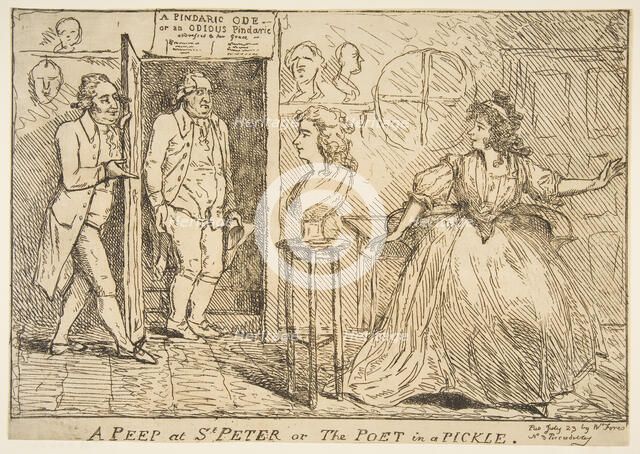 A Peep at St. Peter or The Poet in a Pickle, July 23, 1789. Creator: Unknown.
