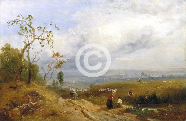 'A Peep at the Metropolis from Hampstead Heath', 1841. Artist: James Baker Pyne