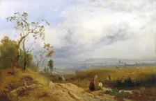 A Peep at the Metropolis from Hampstead Heath 1841. Artist: James Baker Pyne