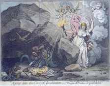 A peep into the Cave of Jacobinism 1798. Creator: James Gillray