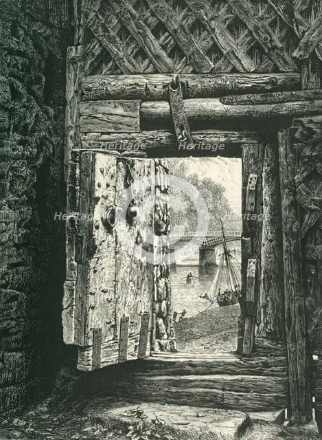 'A Peep through the Gateway, Chepstow Castle', c1870.
