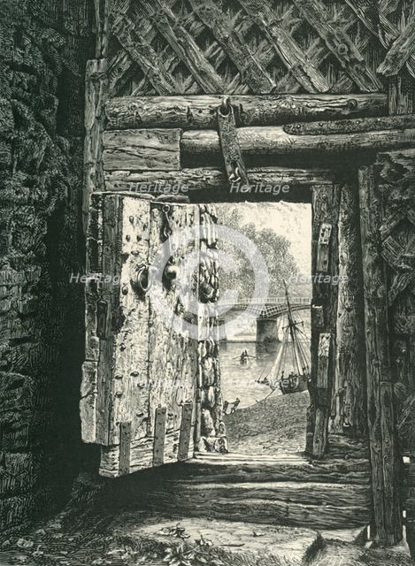 'A Peep through the Gateway, Chepstow Castle', c1870.