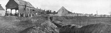 A Perthes-les Hurlus; L'acces du village est defendu par des tranchees et de fil de fer 1915. Creator: Unknown
