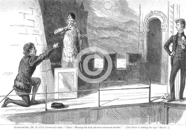 'A Performance of "Hamlet" by Deaf and Dumb Actors', 1886.  Creator: Unknown.