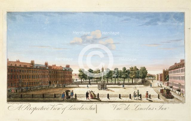'A Perspective View of Lincoln's Inn', London, c1741-c1761. Creator: John Maurer.