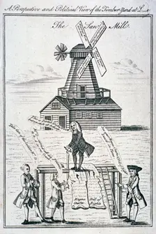 A perspective and political view of the timber-yard at L-e 1769. Artist: Anon