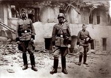 A photograph taken after the destruction of the town of Lidice, Czech Republic, 1942