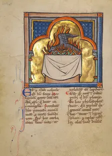 A Phoenix; Bestiary, about 1270. Creator: Unknown
