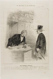 A Pharmacy for Every Need (plate 24), 1843. Creator: Charles Emile Jacque