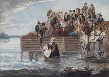 A Philadelphia Anabaptist Immersion during a Storm, 1811-ca. 1813. Creator: Pavel Petrovic Svin'in