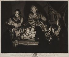 A Philosopher giving a Lecture on the Orrery in which a lamp is put in place of the Sun