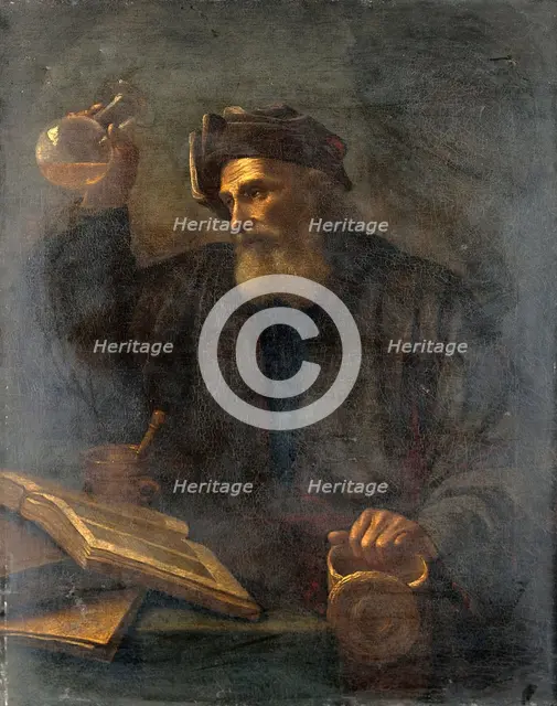 A physician examining a urine flask. Creator: Salomon Koninck.