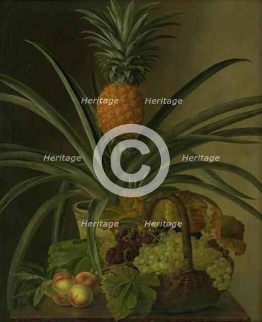 A pineapple and other fruits, 1832. Creator: Johan Laurentz Jensen.