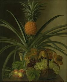 A pineapple and other fruits, 1832. Creator: Johan Laurentz Jensen