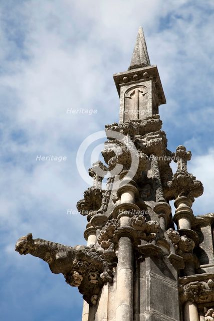 A pinnacle with gargoyles, Regaleira Palace, Sintra, Portugal., 2009. Creator: Samuel Magal.