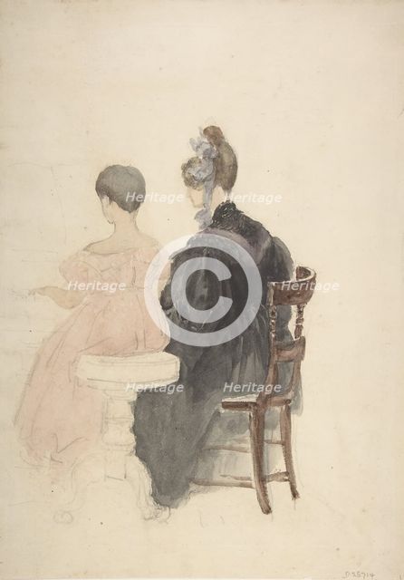 A Piano Lesson, 1800-1859. Creator: David Cox the elder.