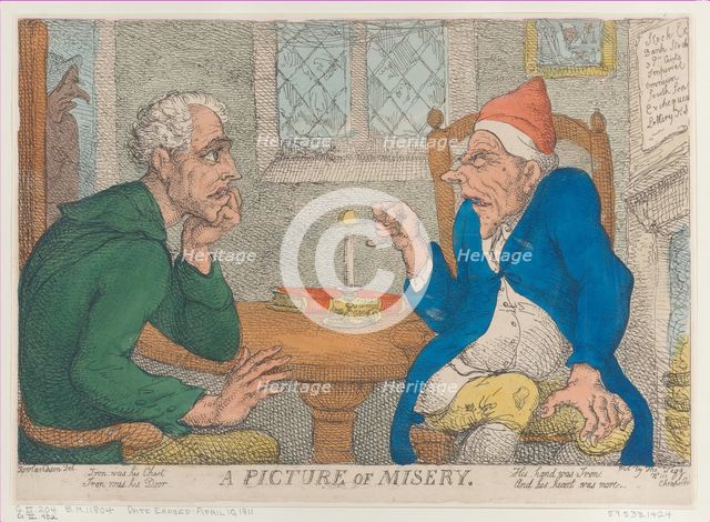 A Picture of Misery, April 10, 1811., April 10, 1811. Creator: Thomas Rowlandson.