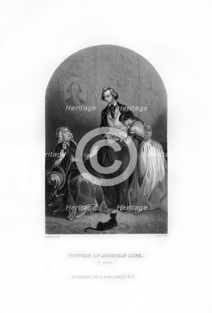 'A Picture of American Life in 1830', (1872).Artist: C Burt