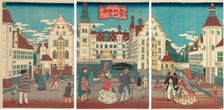 A Picture of Prosperity: America (Amerika shin no zu), 1861. Creator: Utagawa Hiroshige II