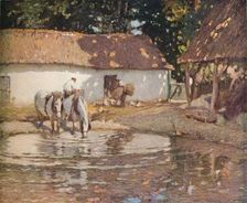 A Picardy Farmyard c1900. Artist: Henry Silkstone Hopwood