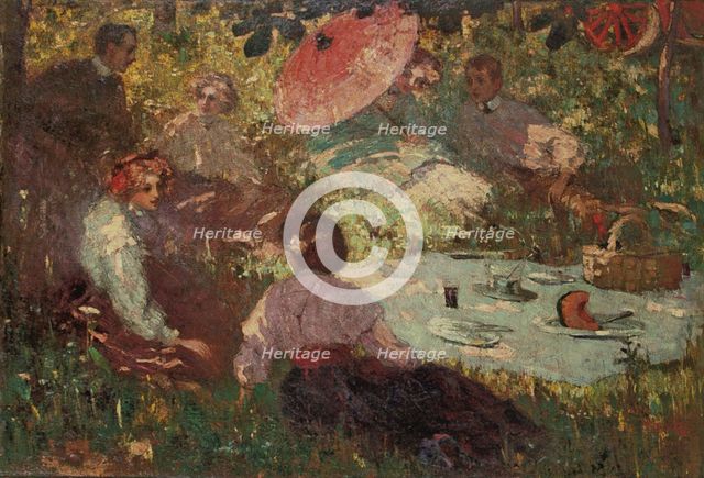 A Picnic, 1909. Creator: Graafland, Robert (1875-1940).