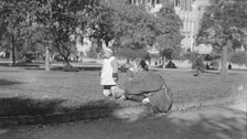A picnic on Portsmouth Square, Chinatown, San Francisco, between 1896 and 1906. Creator: Arnold Genthe