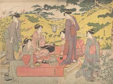 A Picnic Party at Hagidera, late 18th-early 19th century. Creator: Katsukawa Shuncho