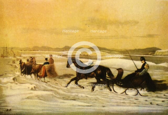 'A Picnic to Montmorenci', 1941. Creator: A. Krieghoff.