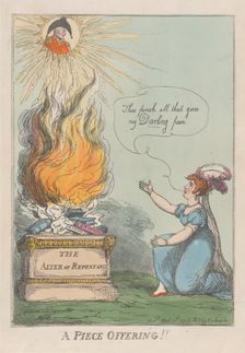 A Piece Offering!! Memoirs, Life, Letters &c. of M. A. Clarke, April 22, 1809., April 22, 1809. Creator: Thomas Rowlandson