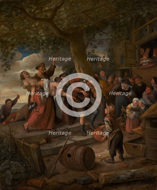 ‘A Pig Belongs in the Sty’, c1673-1675. Creator: Jan Steen.