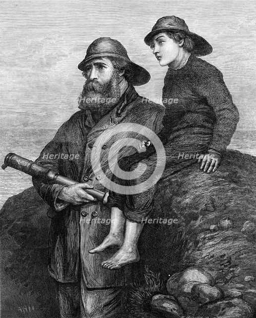 "A Pilot on the Look Out," by A. H. Marsh, 1871. Creator: William Hollidge.