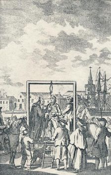 A Pirate hanged at Execution Dock c1795. Artist: Robert Dodd