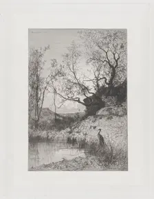 A Pond, 1867. Creator: Adolphe Appian