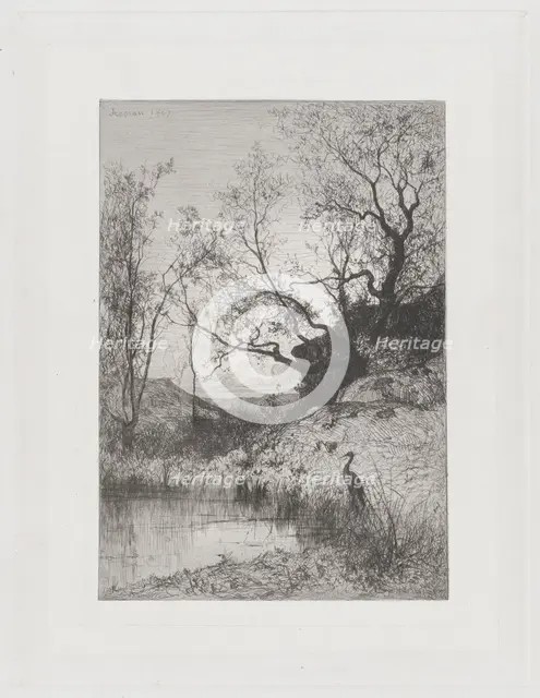A Pond, 1867. Creator: Adolphe Appian.